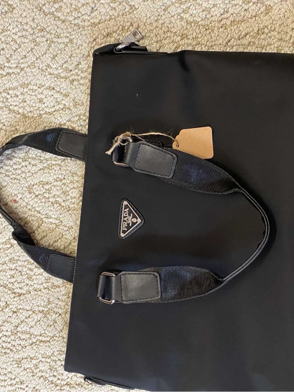 Nylon black men tote